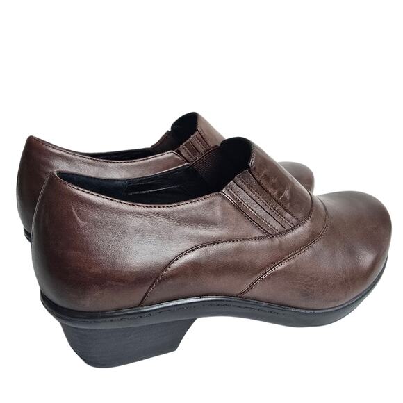 Abeo Colbie Clogs Size 8.5 Brown Leather Comfort Heels Slip Resistant Shoes - Picture 8 of 15
